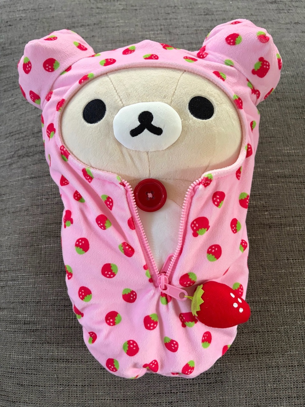 Rilakkuma San-x Korilakkuma Strawberry Sleeping Bag 13” Plush